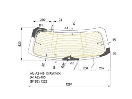Заднее стекло на Audi A3 2012- 5D в Уфе с установкой