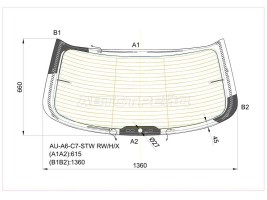 Заднее стекло на Audi A6C7 5D Wagon в Уфе с установкой