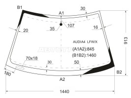 Лобовое стекло на Audi A4 (1994-) в Уфе с установкой