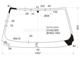 Лобовое стекло на BMW 3 series (E36) 2D CPE в Уфе с установкой