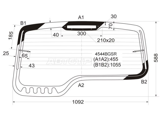 Заднее стекло ВАЗ 2123 (Chevrolet) в Уфе, заднее стекло ВАЗ 2123 (Chevrolet) Уфа